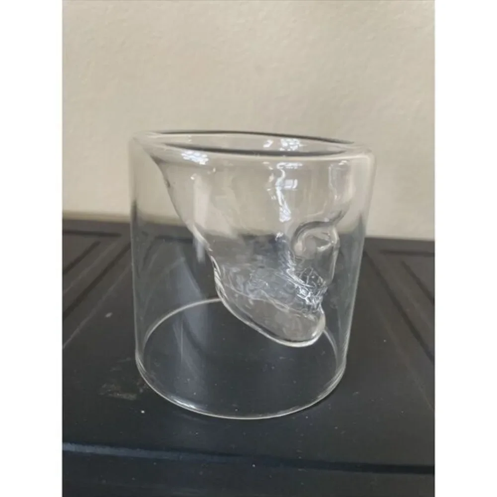 3D skull clear shot‎ glass drinkware barware  2.75